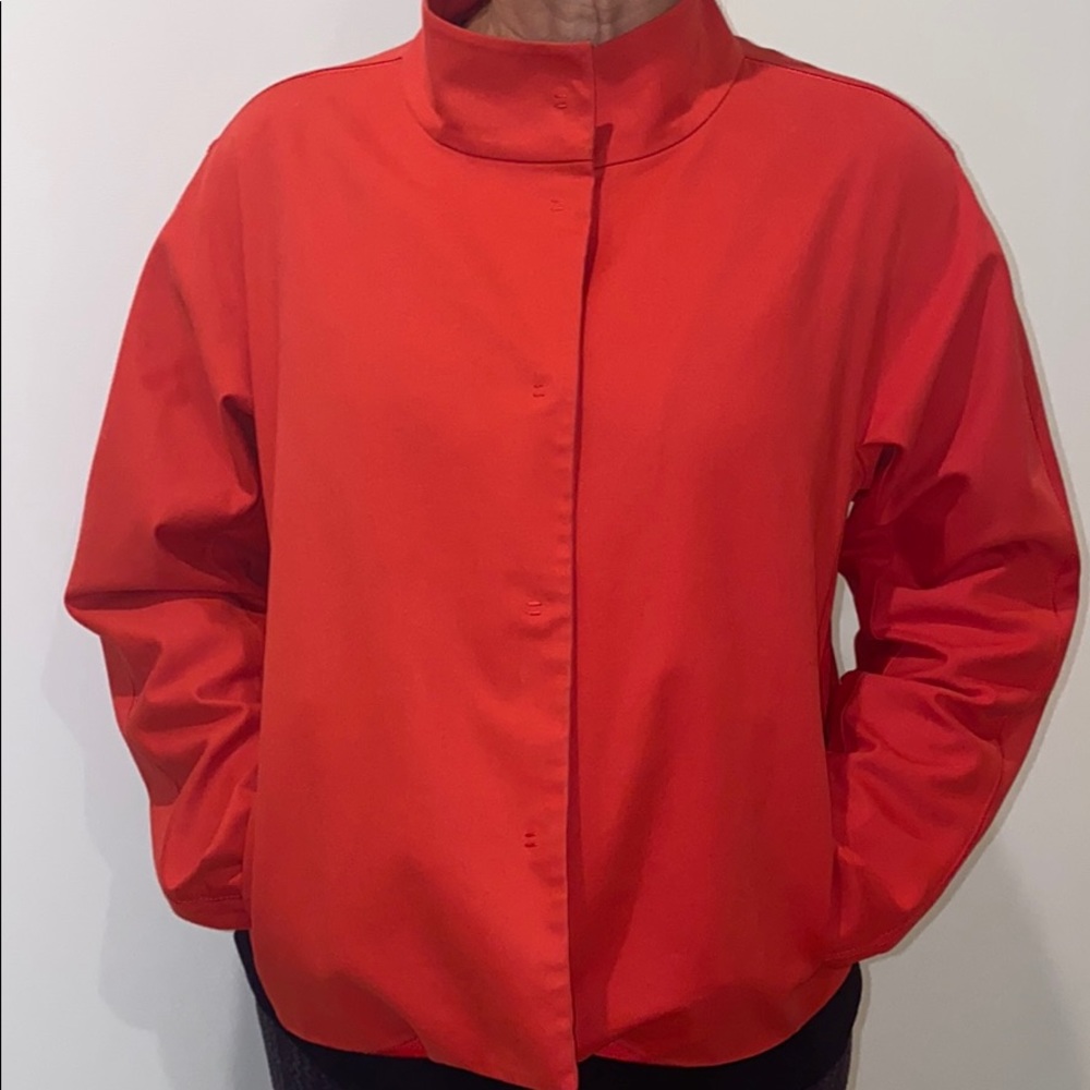 Red cotton blazer
